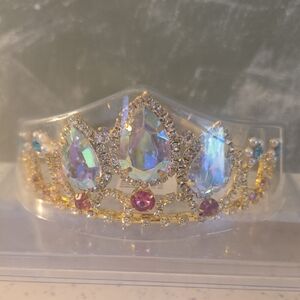 Crystal Tiara with Multicolor Gems For Birthday Girl, Princess New